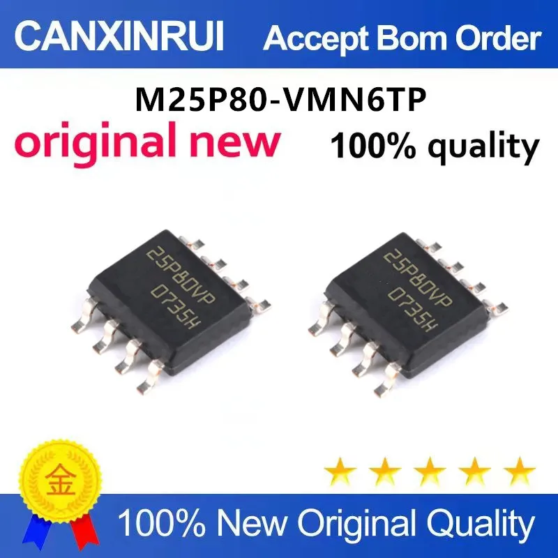 

Original New 100% quality M25P80 M25P80-VMN6TP 25P80VP SOP8 Integrated circuit IC chip