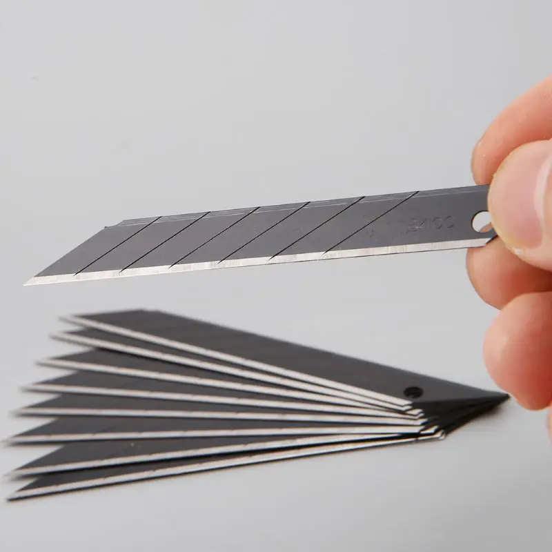 10 pezzi ricambio a scatto a 30° per lame rasoio da 9 mm per coltello multiuso