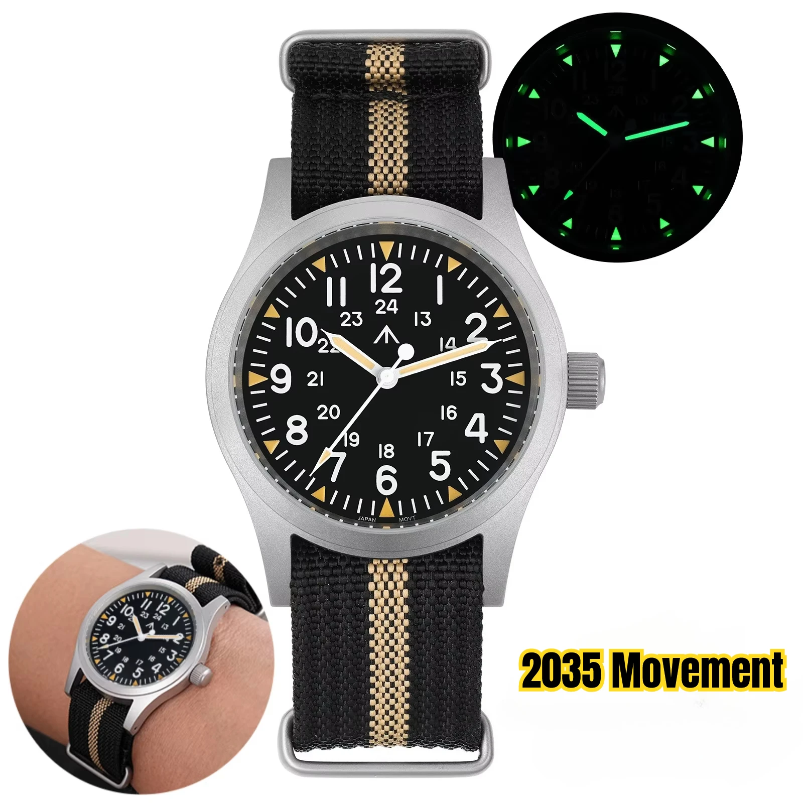 Smartwatch Nexus - Militado ML05B Vintage Watch Miyota 2035