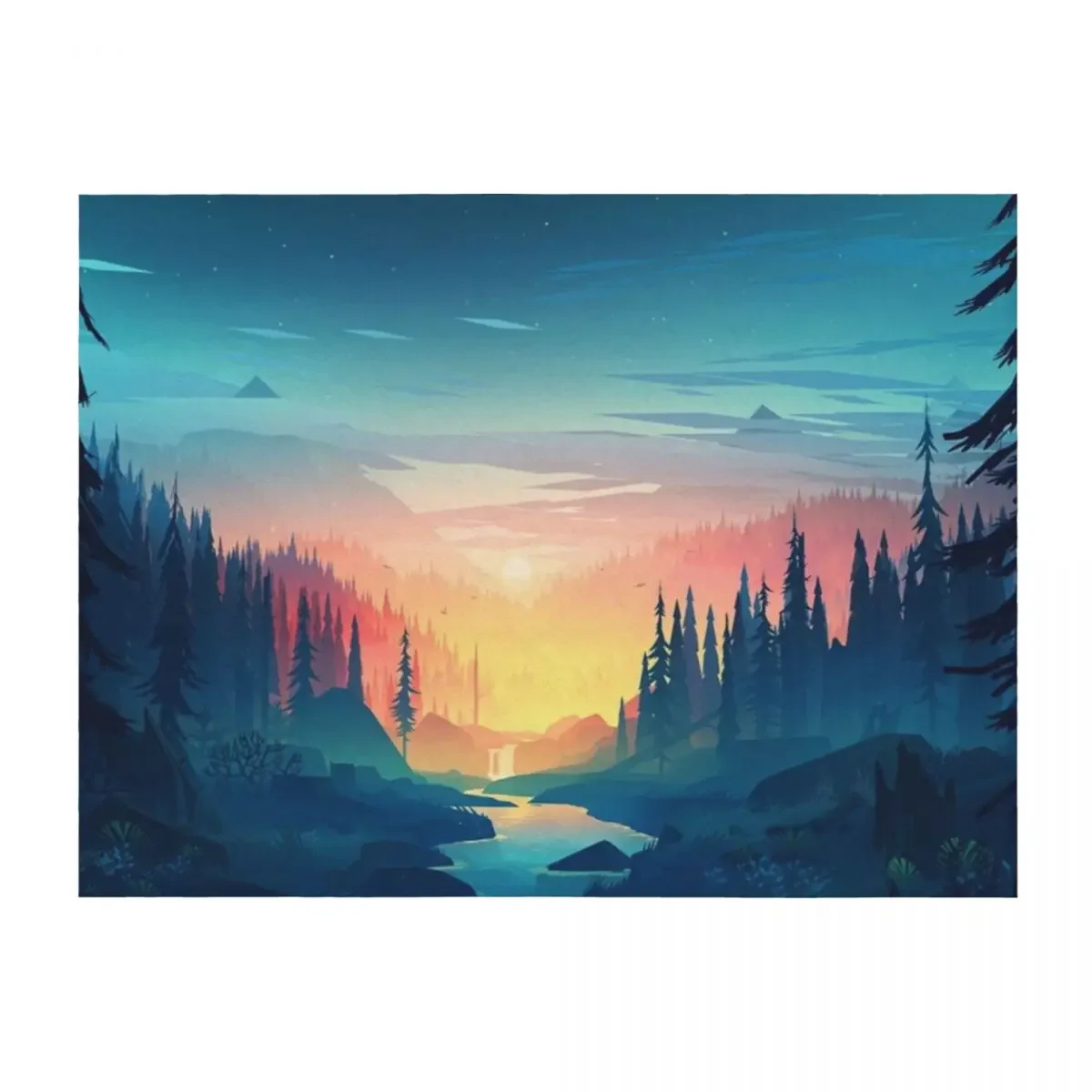 

Wilderness Throw Blanket Summer Beddings Baby Soft Big Furrys Blankets