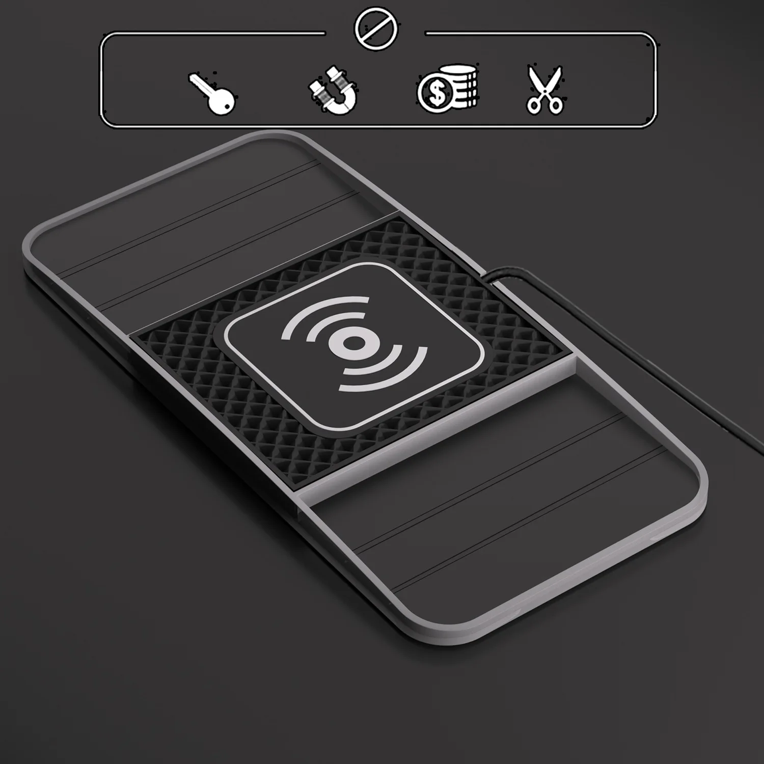 30W RGB Light Car Wireless Charger Pad for iPhone 15 14 13 12 11 Samsung S23 S22 Xiaomi Fast Wireless USB-A Phone Charging Pad - Image 5