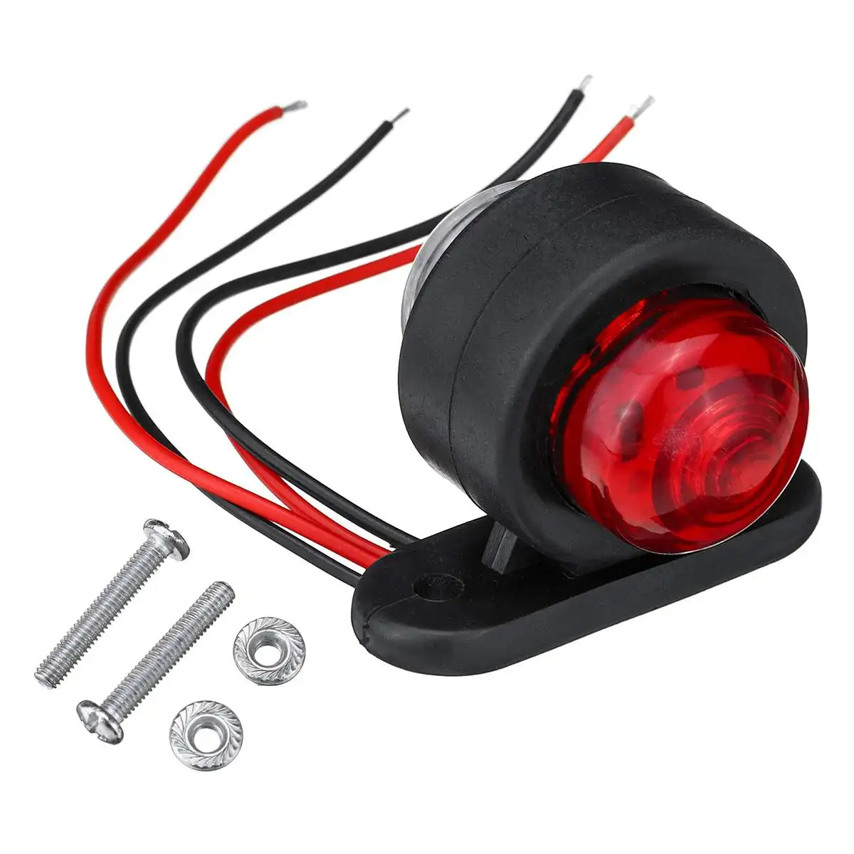 1pcs Mini Car Side Marker Lights Outline Lamps Waterproof Red White Universal Truck Trailer Caravan Lorry Van 12V 24V