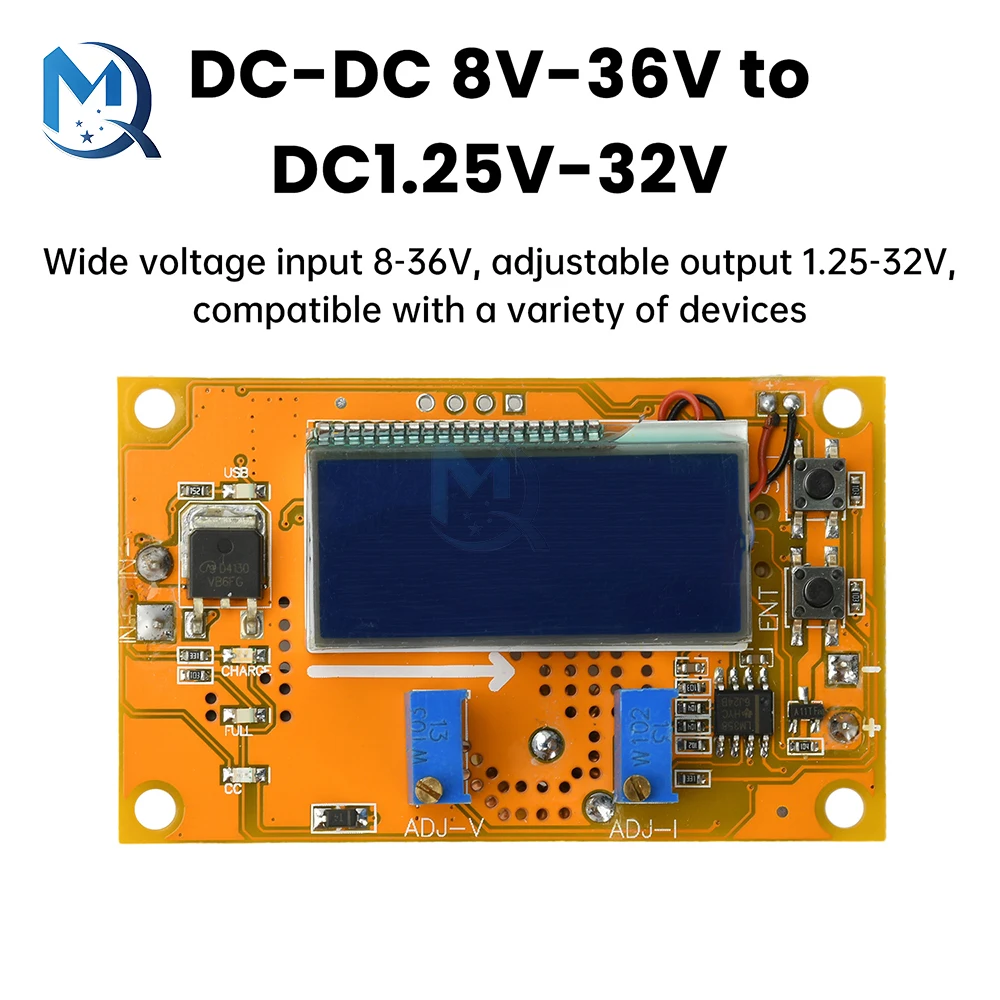 DC-DC 8 فولت-36 فولت إلى DC1.25V-32V 4.2A تيار مستمر عالية الطاقة قابل للتعديل شاشة ديجيتال تنحى الطاقة وحدة شاشة LCD