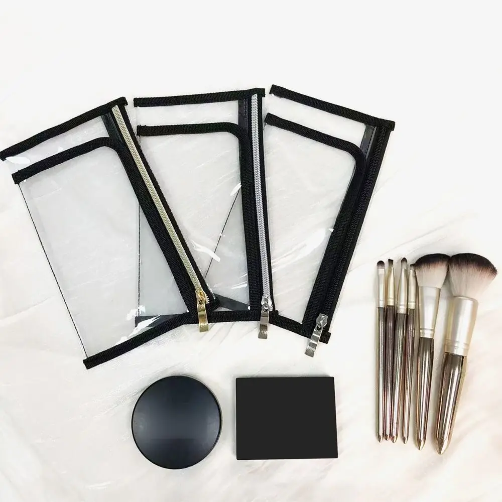 1Pcs New PVC Cosmetic Bag Transparent Waterproof Document Storage Bag Travel Portable Toiletry Bag