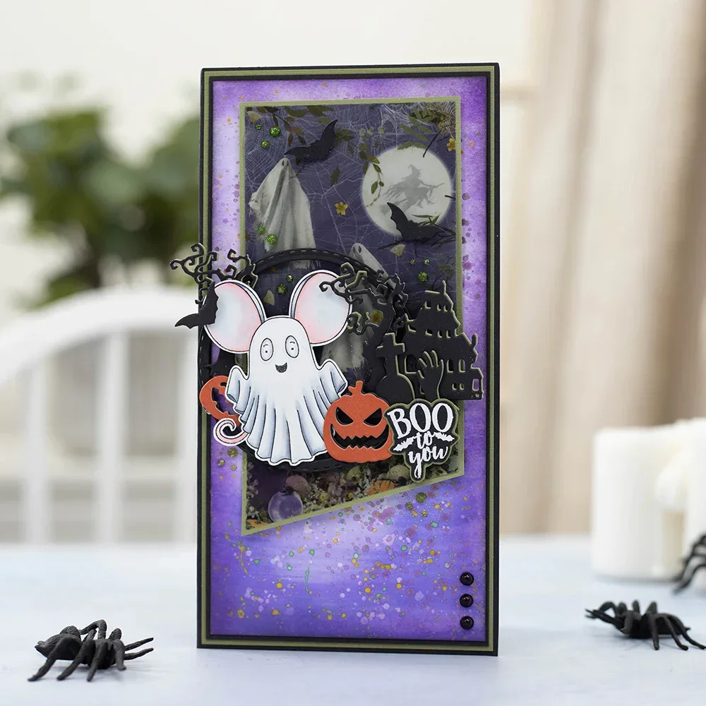 

Piggy Craft metal cutting dies cut die mold Halloween series Scrapbook paper craft knife mould blade punch stencils dies