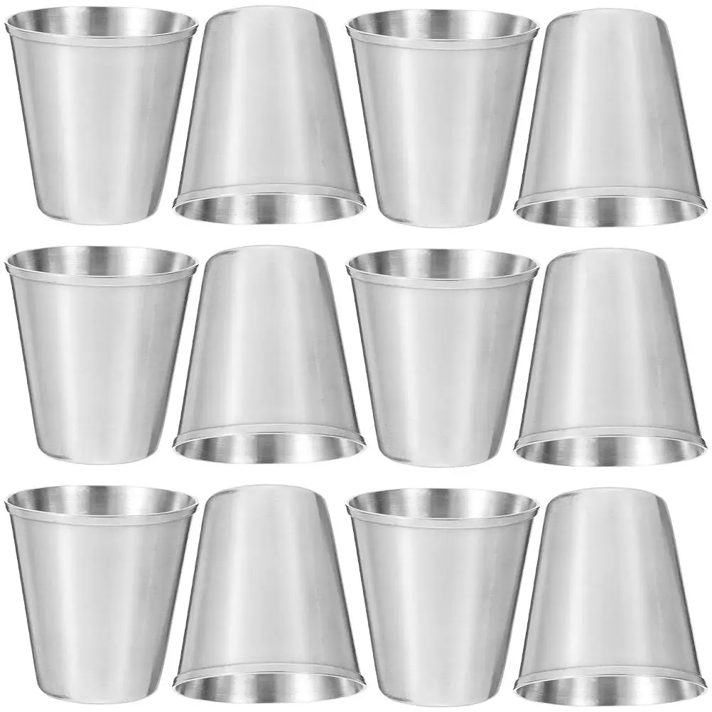 

18 Pcs Stainless Steel Glasses Drinking Cups 30ml Small Beer Glass Stackable Reusable Rustproof Perfect for Parties Home
