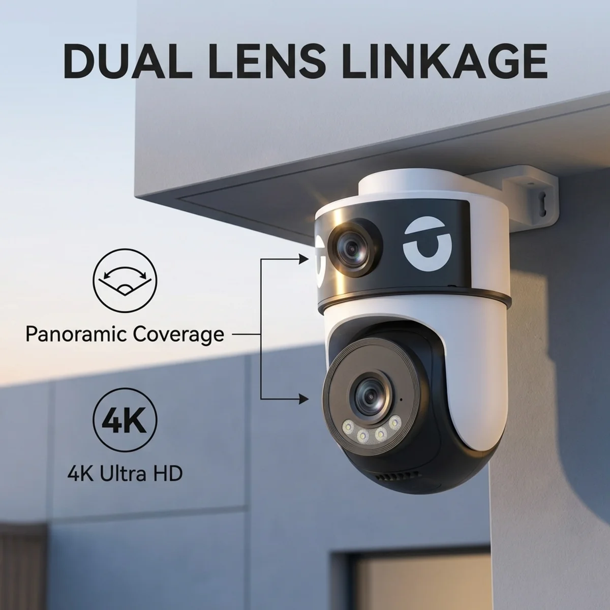 OKAM PRO APP cámara de doble lente 5G Wi-Fi cámara IP HD 10MP PTZ Color visión nocturna intercomunicador bidireccional seguimiento de movimiento AI cámara inteligente