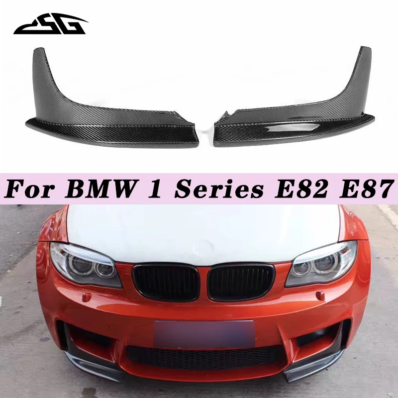 

For BMW 1 Series E82 E87 Carbon Fiber Front Bumper Lip Splitter Flaps Apron Air Vent Canards Side Fins Corner Body Kit