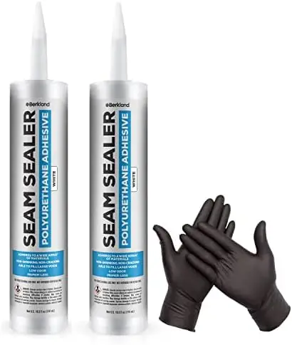 

[2 Pack] Polyurethane Seam Sealer for Cars & RVs – Flexible Auto Body Filler, White Waterproof Joint Sealant