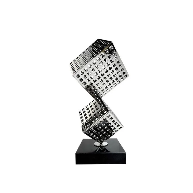 

Modern minimalist creative metal ornaments, hotel lobby entrance exhibition hall soft decoration craftsmanship