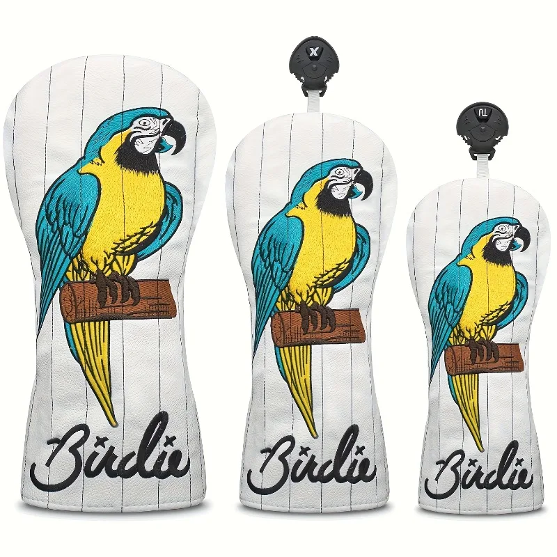 

Защитный чехол для клюшки для гольфа, дизайн с рисунком попугая, защита головы клюшки для гольфа, пыленепроницаемый и прочный материал, головной убор