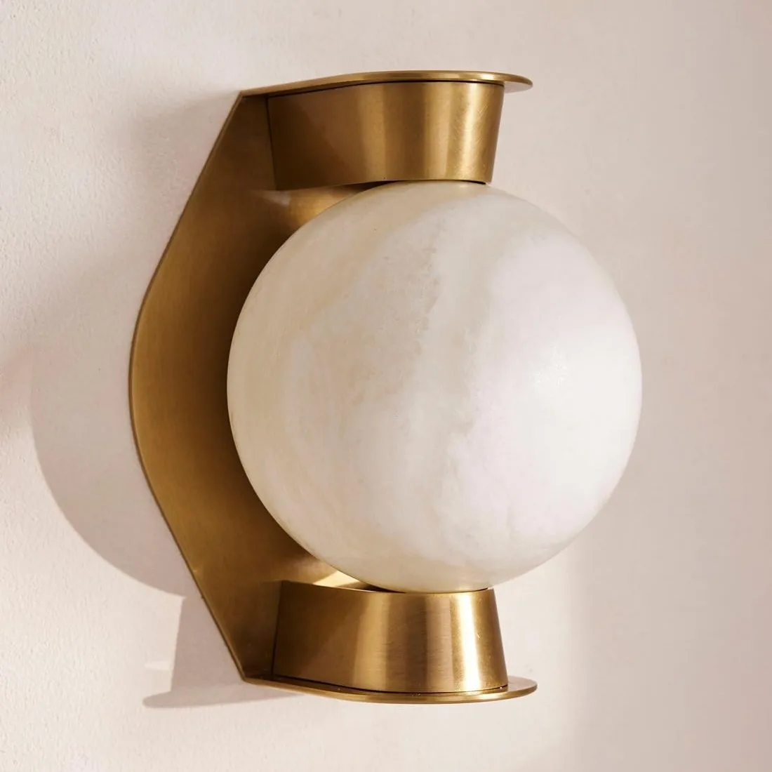 Lampada da parete postmoderna americana retrò minimalista leggera di lusso in marmo camera da letto casa privata villa