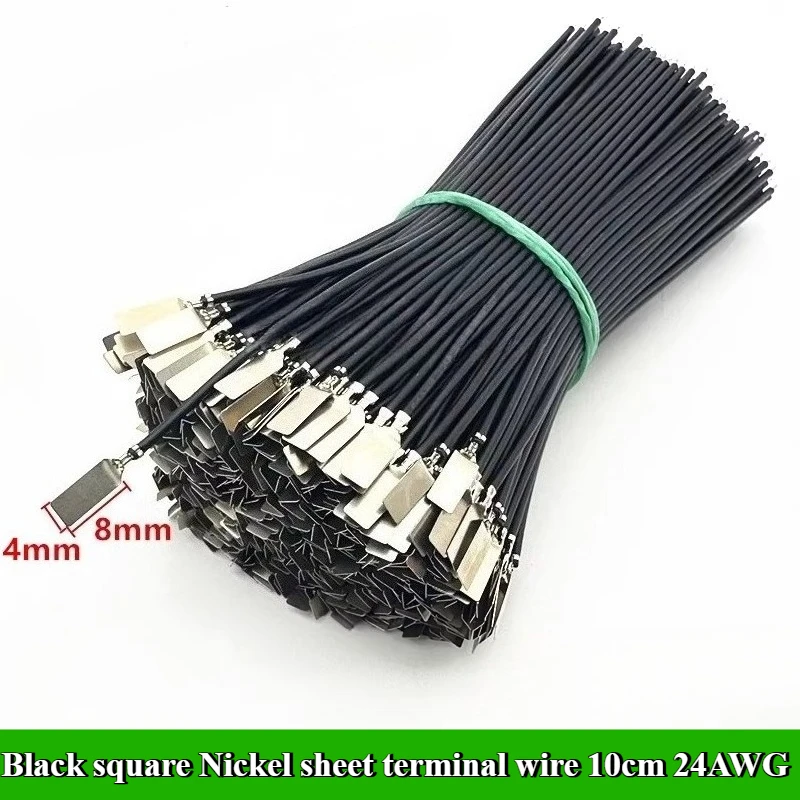 100Pcs XH2.54/PH2.0/MX1.25mm 2P to Nickel Sheet Terminal Wire,18650 Lithium Battery Electronic Connection Line,Round and Square