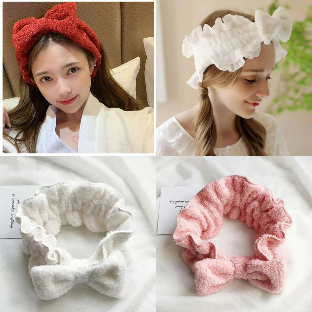 

1 шт. повязка на голову с рюшами для женщин, дышащая эластичная повязка для волос для занятий спортом, йогой, душа, макияжа, умывания, укладки волос