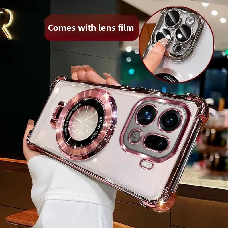 حافظة لهاتف OPPO Find X9 Pro جديدة بأربعة زوايا مضادة للسقوط CD نمط قوس غطاء رفيع للغاية لـ Find X9 ممتص للصدمات Funda