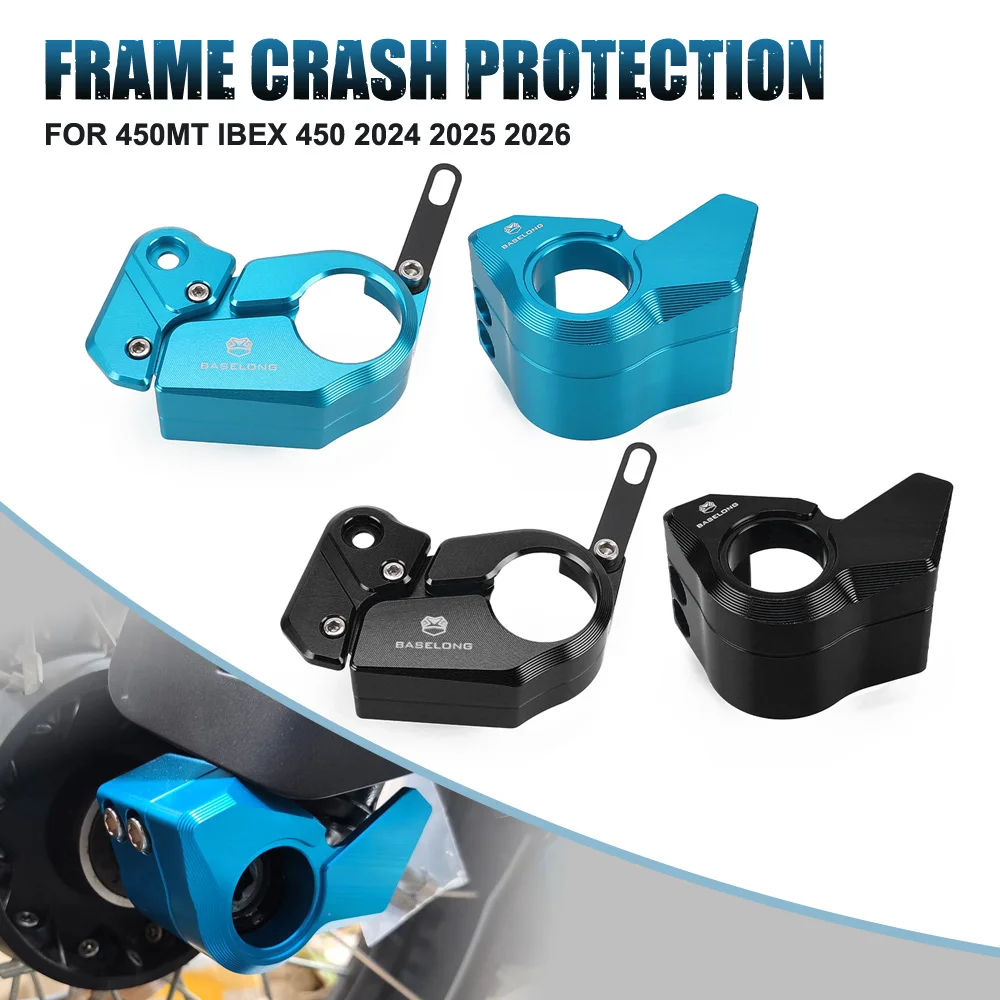 

For CFMOTO 450MT IBEX 450 2024 2025 2026 Motorcycle Left And Right Lower Fork Shoe Protectors And Front ABS Sensor Guard Set