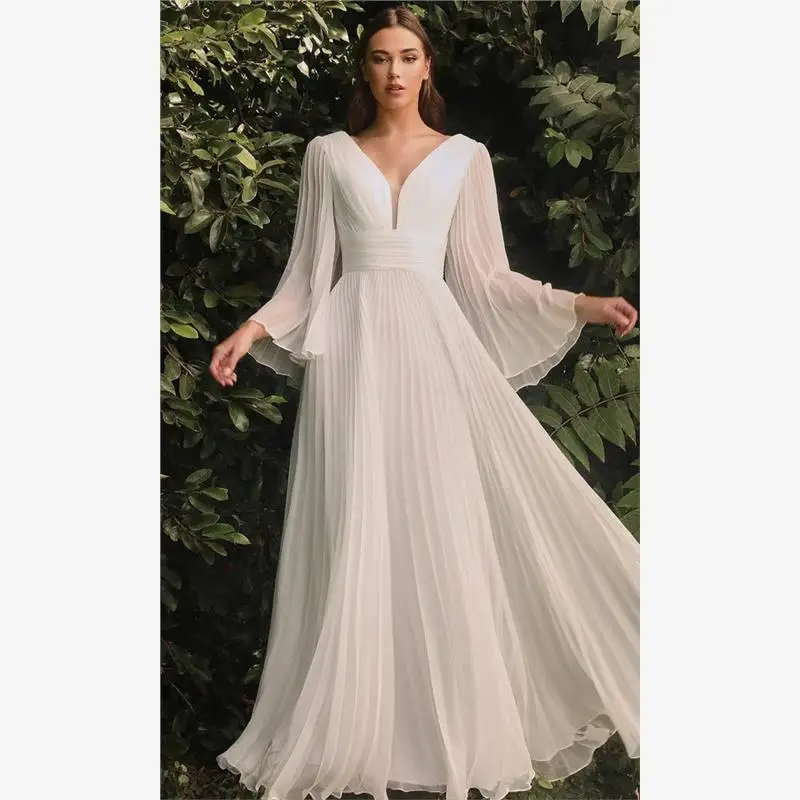 

Элегантное женское платье миди с длинным рукавом, V-образным вырезом, облегающее, из полиэстера, для осеннего уличного стиля