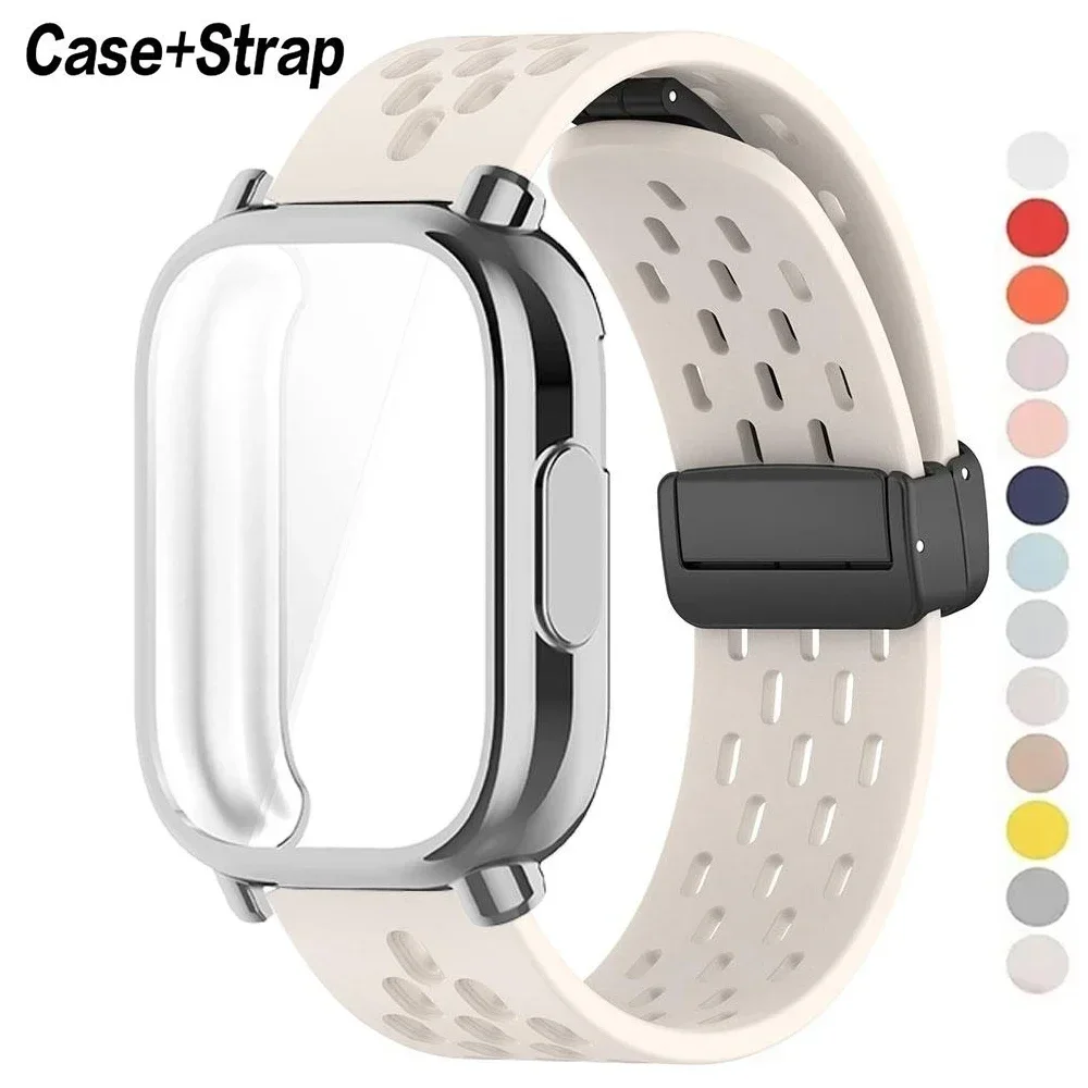 Чехол + ремешок для Redmi Watch 5, спортивный силиконовый ремешок и защитный чехол с полным покрытием для Redmi Watch 5Lite, дышащий ремешок