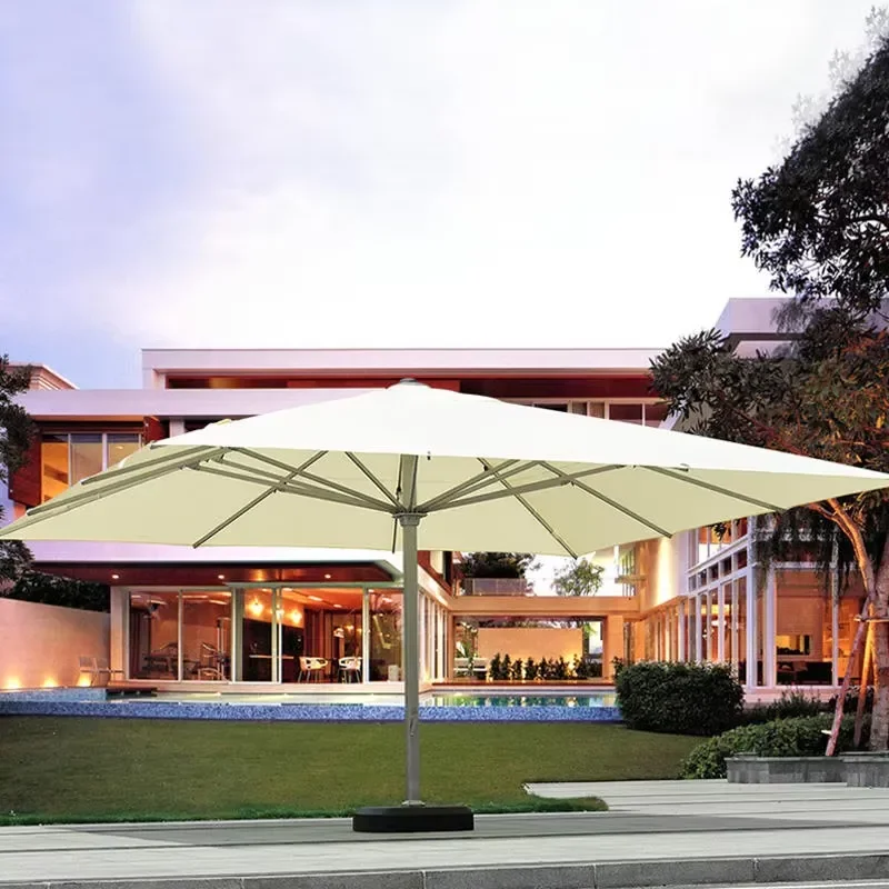 4M 5M 6M Customized Solution Dyed Acrylic Fabric Aluminum Frame 360 Rotating Cantilever Umbrella for Park Outdoor