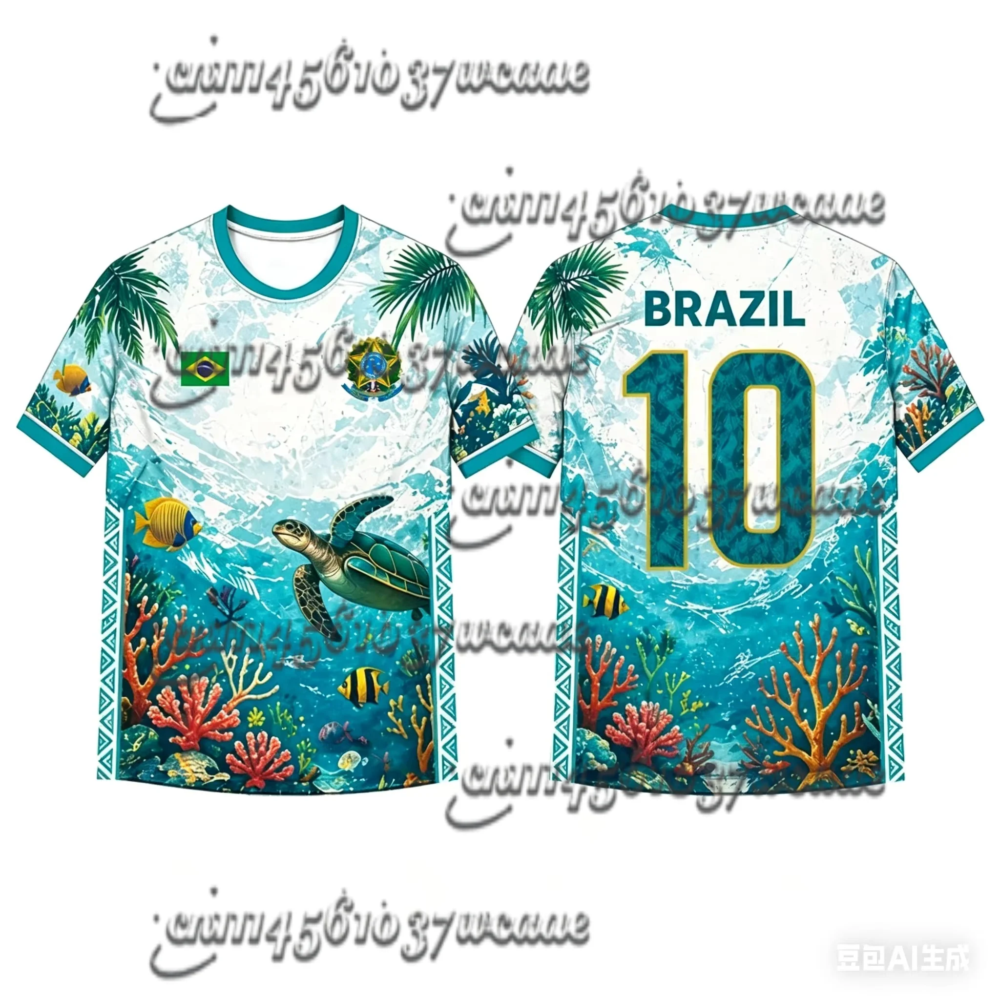 Brazil Flag Printed Jersey Men - Jesus Graphic 3D Print T-shirt