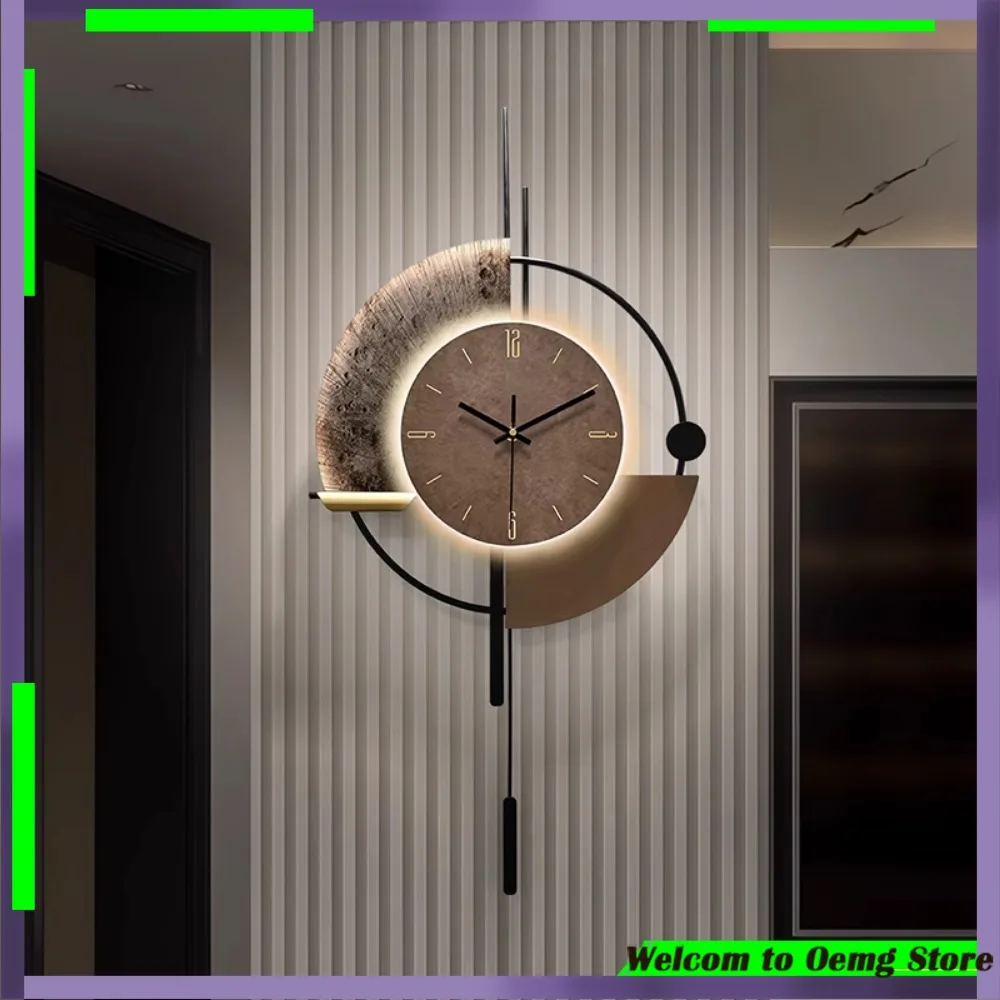 

Modern Nordic Wall Clock Quiet Pendulum Design Stylish Bedroom Decor Elegant Home Decoration Timepiece For Living Room Essential