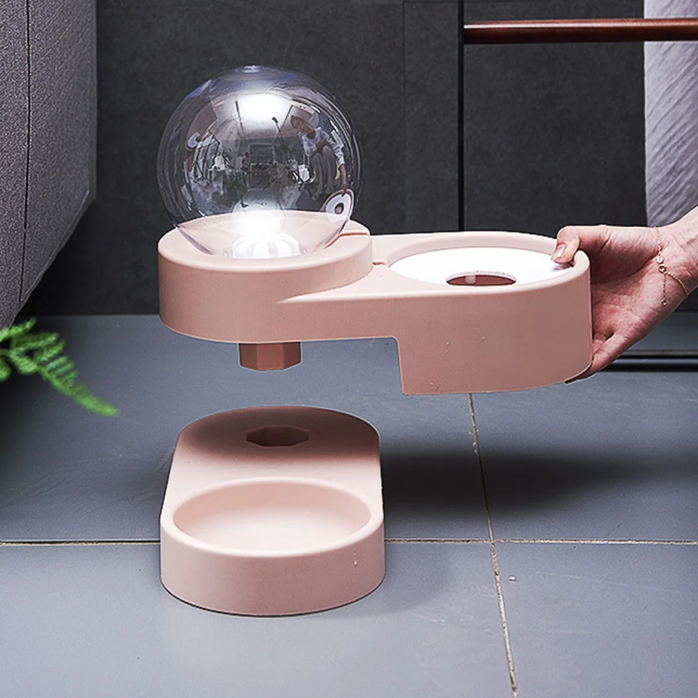 

Creative Pet Automatic Water Feeder Pink Double Bowl Dispenser Durable Practical Unique Design Home Pet Shop Cat Water Feeder