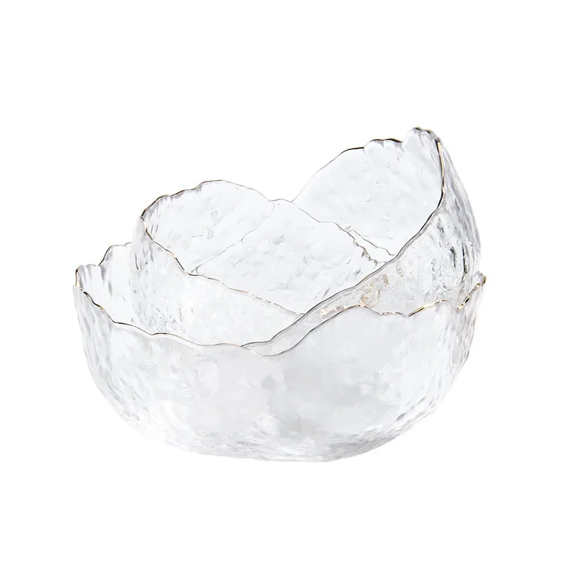 Irregular Fruit Salad Bowl Tableware Glass Phnom Penh Salad Bowl Home Coffee Table Living Room Dining Table Fruit Storage Bowl