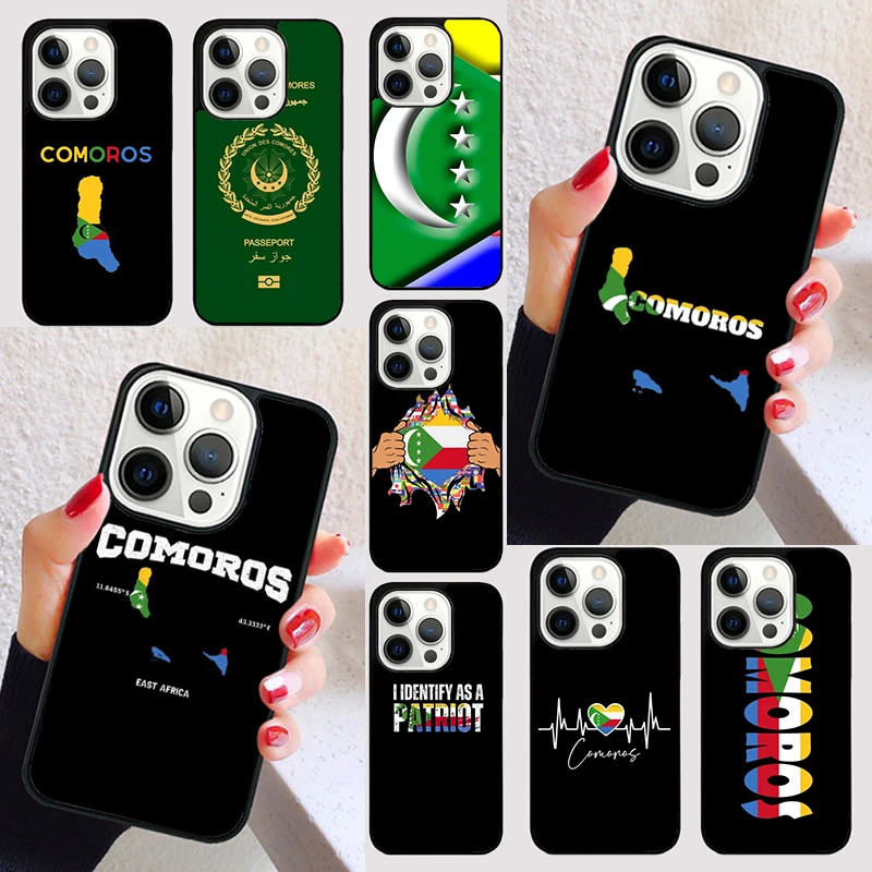 Comoros Flag cover For iPhone 15 16 13 12 11 14 Pro Max Mini Max SE 2020 7 8 15 16 Plus Phone Case