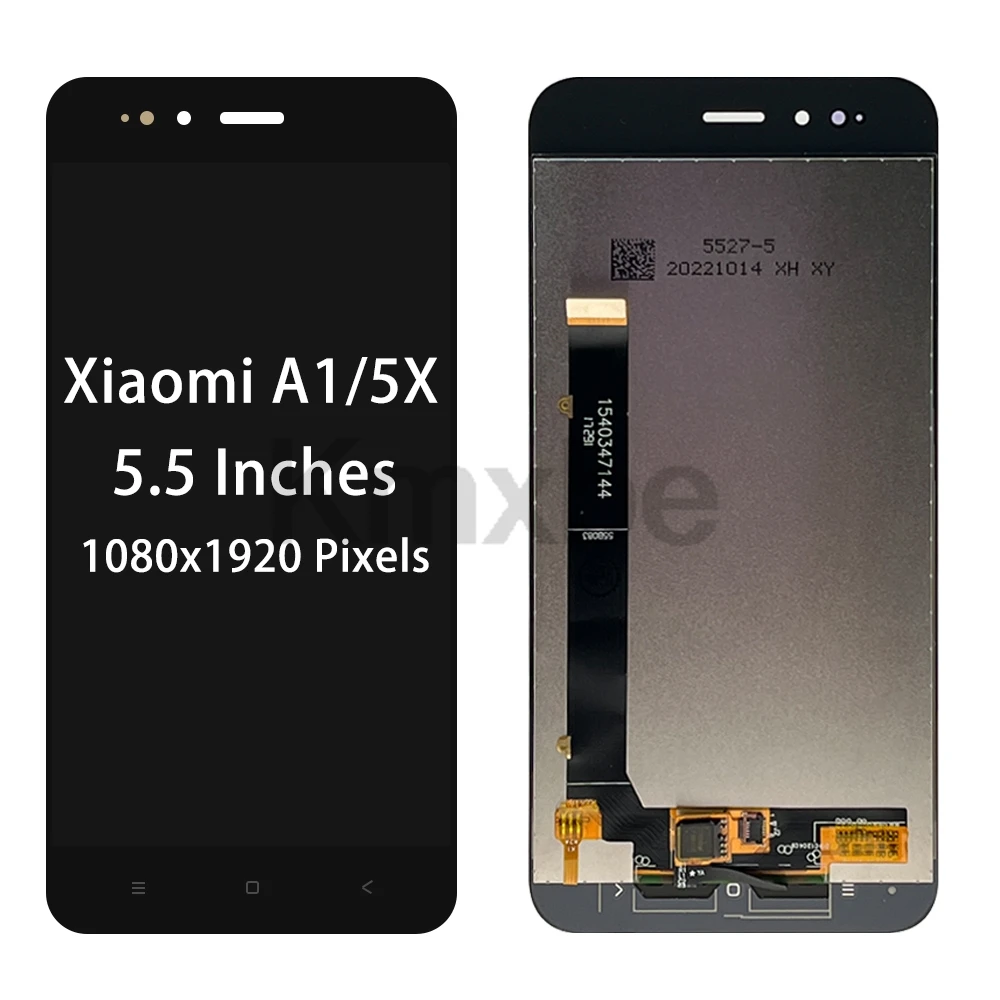 LCD kualitas tinggi 5.5 inci, rakitan Digitizer layar sentuh untuk Xiaomi Mi A1 5X dengan bingkai untuk pengganti LCD MDG2 MDI2