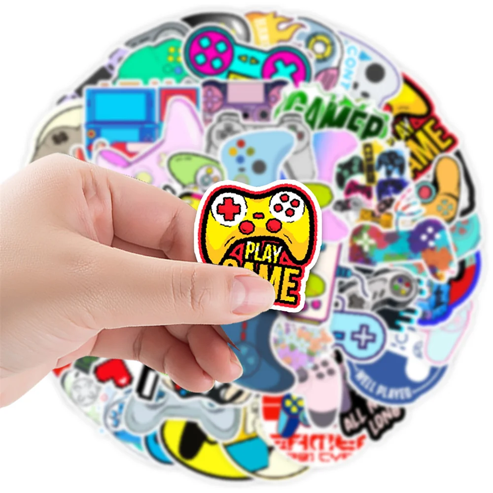 Vintage Play Game Gamepad Stickers, Aesthetic DIY Sticker, Scrapbooking Supplies, Stationery for iPad, Suitcase, 50Pcs