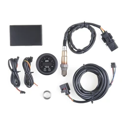 Universal 52MM S-Serie Air Fuel Ratio Gauge Ultra-Thin Round LED Digital Display with Wideband O2 Oxygen Sensor 12V