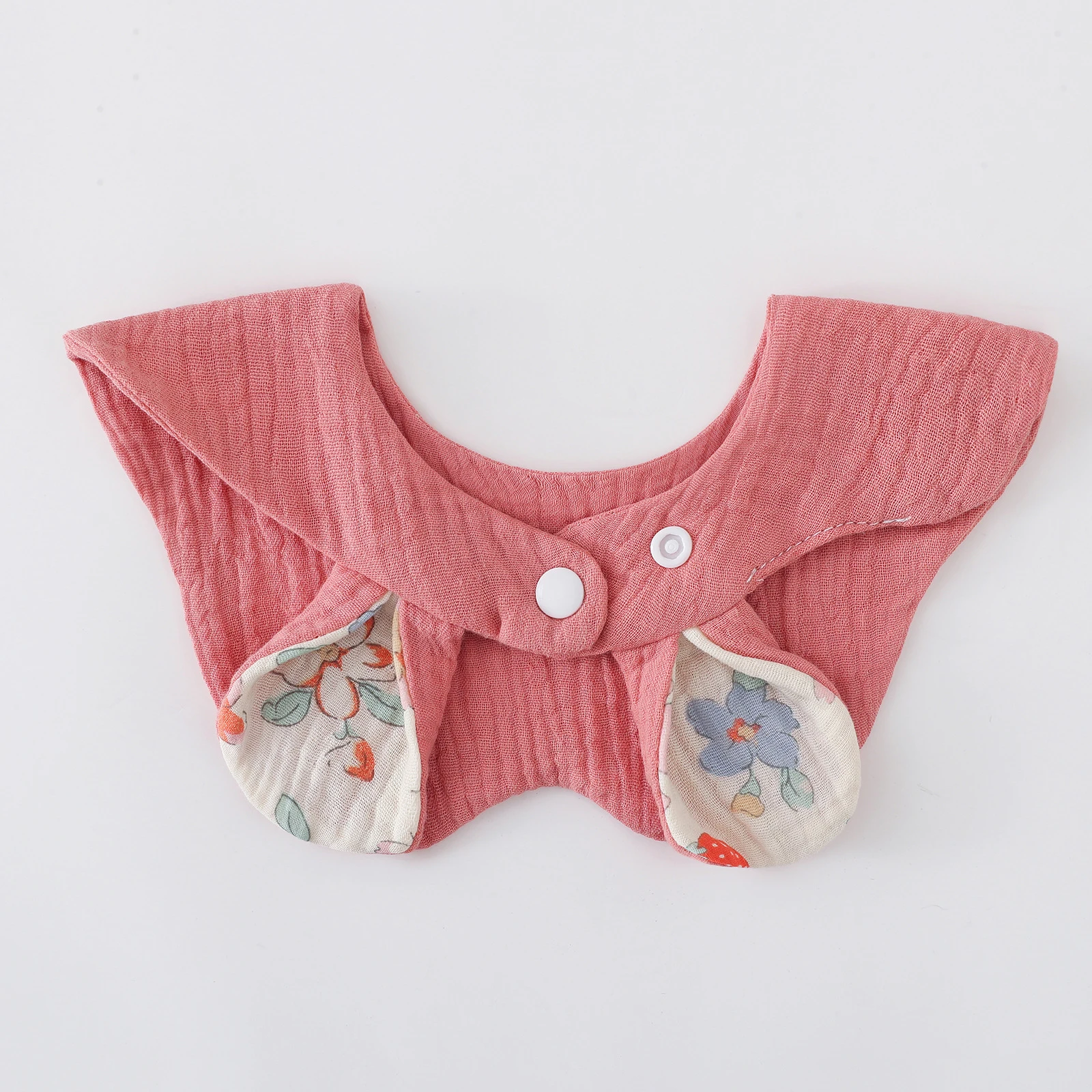 

Cotton Baby Bib Soft Waterproof Skin-friendly Saliva Towel Adjustable Button Print Infant Boy Girl Feeding Burp Cloth Cute Bibs