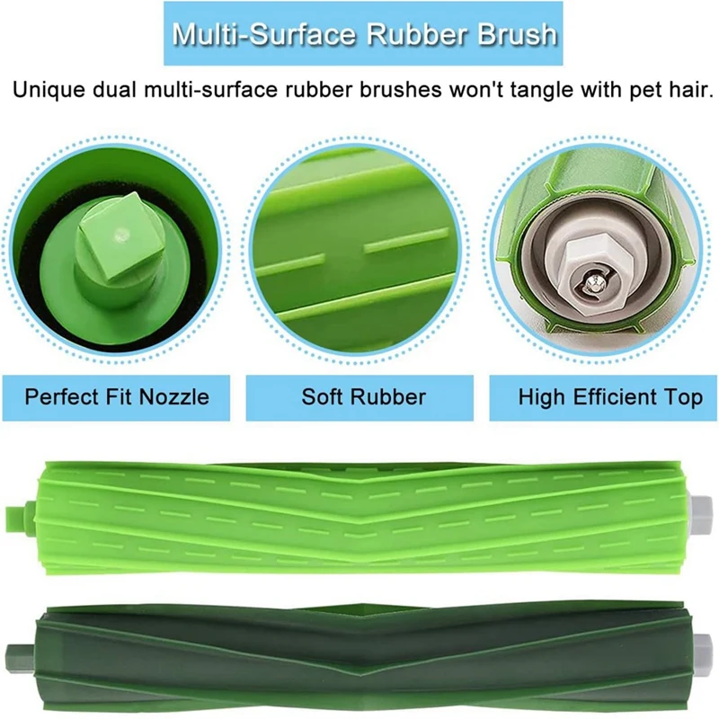 مرشحات الفرش الجانبية الرئيسية المماسح كما هو موضح قطع الغيار لـ Irobot Roomba Combo J7+ / J7 Plus جهاز آلي لتنظيف الأتربة