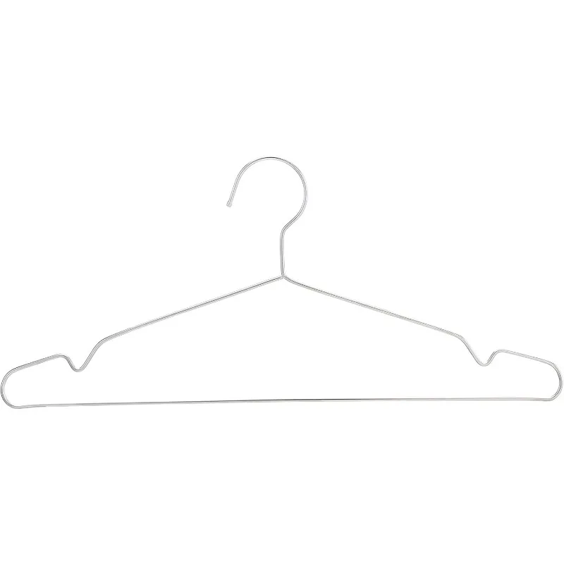 Stainless Steel Clothes Hangers, 50-Pack, Silver