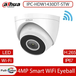 Dahua IPC-HDW1430DT-STW 4MP IR 30m Fixed-focal WiFi Eyeball Network Camera SMART H.265 IP67 Built-in Mic and Speaker IP Camera