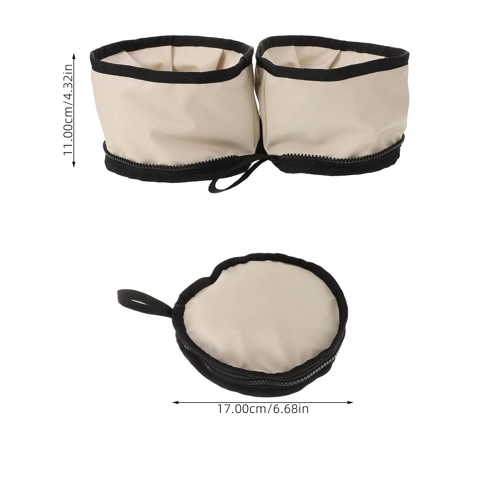 أكسفورد القماش سحاب عازل للماء للطي الكلب السلطانية المحمولة الحيوانات الأليفة السفر طبق سهلة التخزين خفيفة الوزن قابلة للطي وعاء الكلب