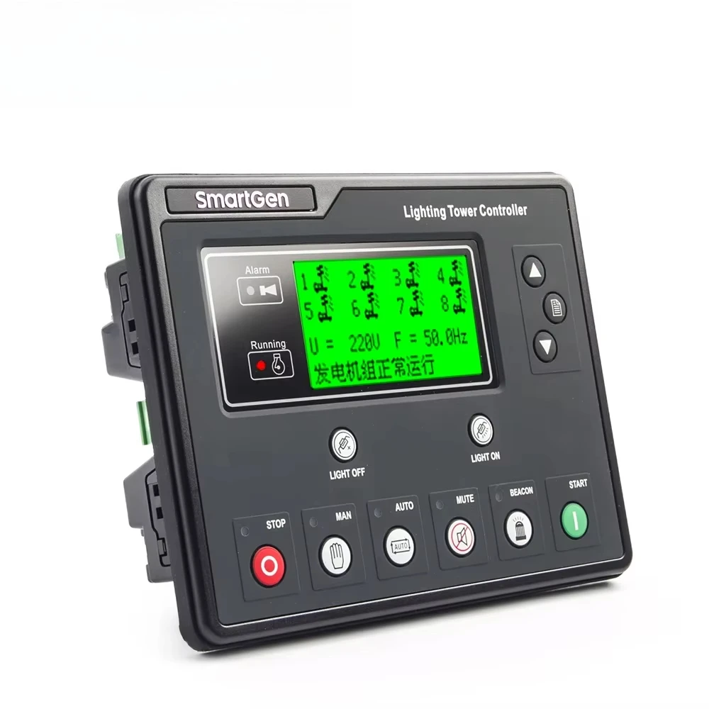 2026 hot sale Smartgen ALC704 ALC708 Single Light Tower Controller Timing Remote Start Stop  Control Panel for AC DC Ligh