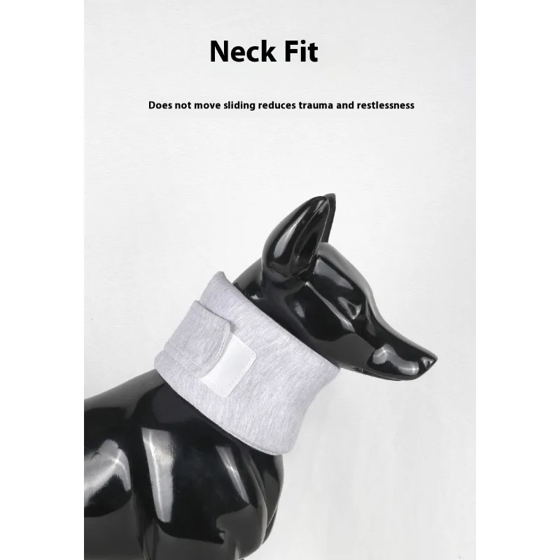 طوق رقبة ناعم للحيوانات الأليفة للكلاب والقطط بعد الجراحة، طوق إلكتروني قابل للتنفس ومضاد لعق العناية بالجروح، بديل مخروطي قابل للتعديل #6