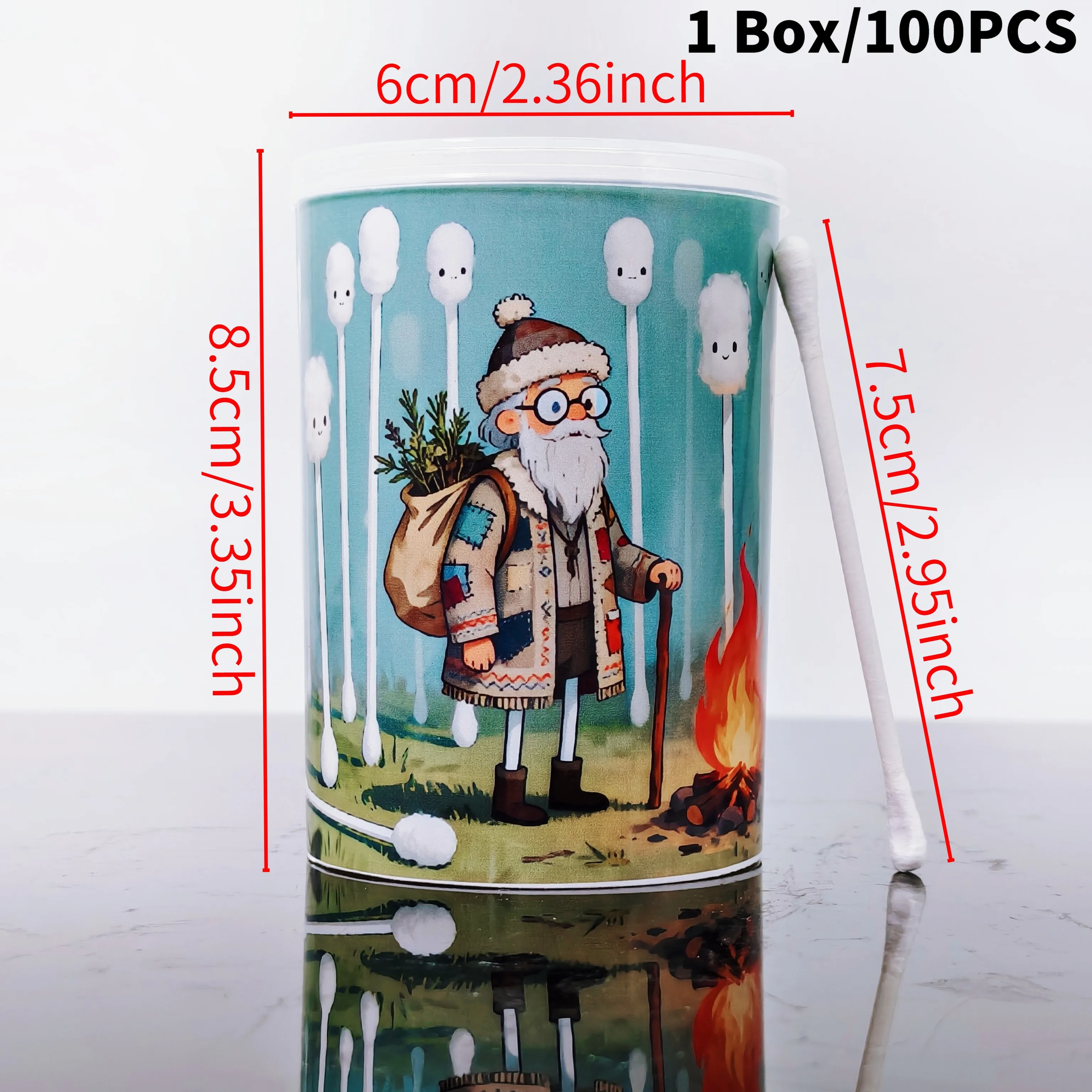 100/200 шт. двусторонние толстые ватные палочки в богемном стиле с круглой ложкой и хлопковыми ручками-палочками