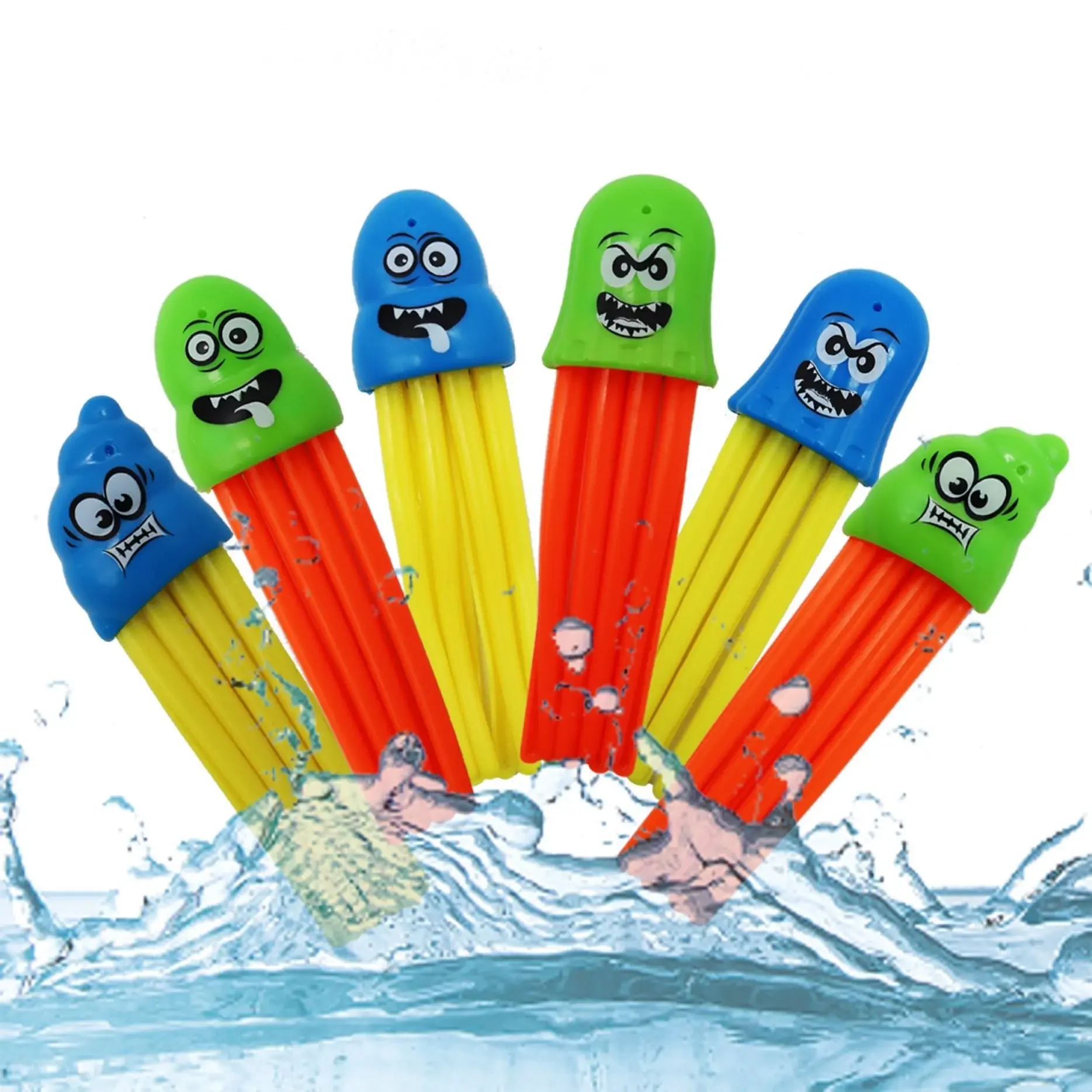 3 szt. Meduzy do nurkowania z uroczymi wyrazami twarzy, zabawki do kąpieli i basenu, gry w pływanie dla maluchów, chłopców, dziewcząt, nastolatków i dorosłych