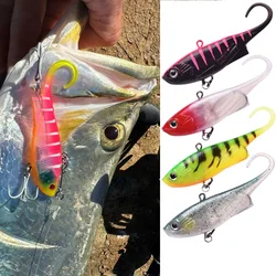 1/3/5pc Metal Jig Soft Vibe Lure 9cm 14.5g Silicone Softbait Swimbait Winter Fishing Tackle For Bass Pike Trout Wahoo Fish Trap