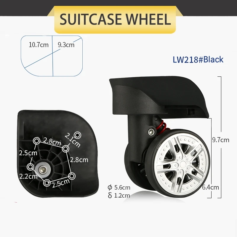 Silent Universal Wheel Suitcase Wheel Replacement Trolley Case Accessories Password Box Travel Luggage Wear-Resistant Wheels