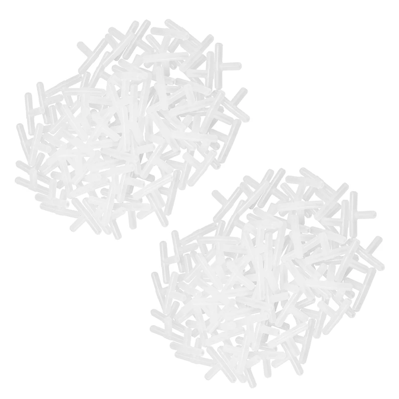 Plastic 3-Way T-Shape Aquarium Air Valves 200 Pcs Clear White