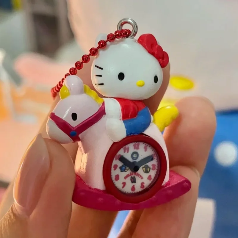 Echte Sanrio Hello Kitty Camera Wekker Nostalgische Hangers Blind Box 50e Verjaardag Ornament Cartoon Anime Speelgoed Cadeau