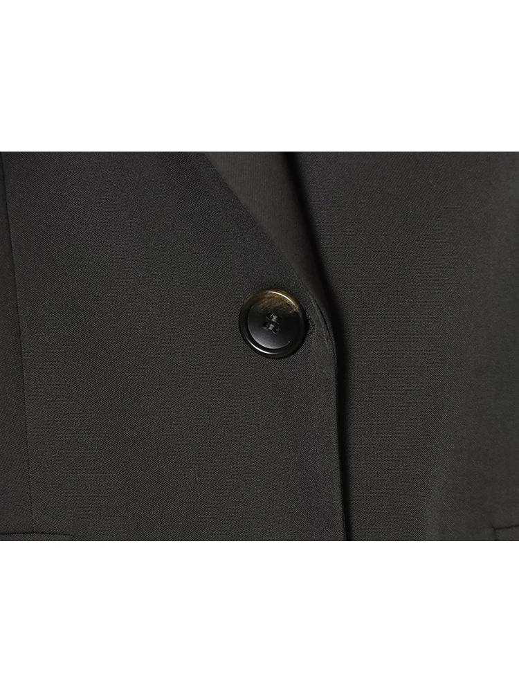 TFMLN Set di gonne blazer da donna eleganti con risvolto Giacca slim a maniche lunghe Minigonna a trapezio Primavera Autunno Nuovo abito casual femminile