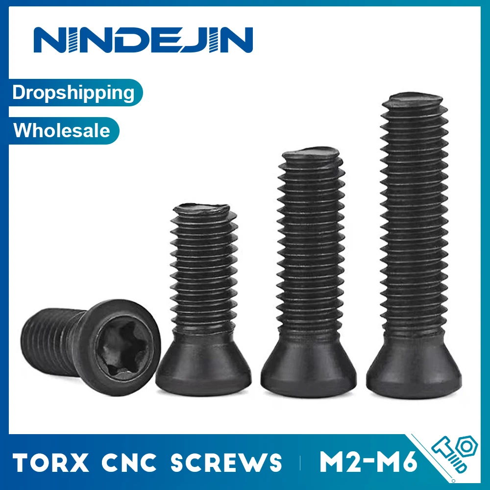CNC توركس المسمار 12.9 الصف الصلب M2 M2.5 M3 M3.5 M4 M5 الأسود توركس مسامير لاستبدال كربيد إدراج القواطع أداة مخرطة باستخدام الحاسب الآلي