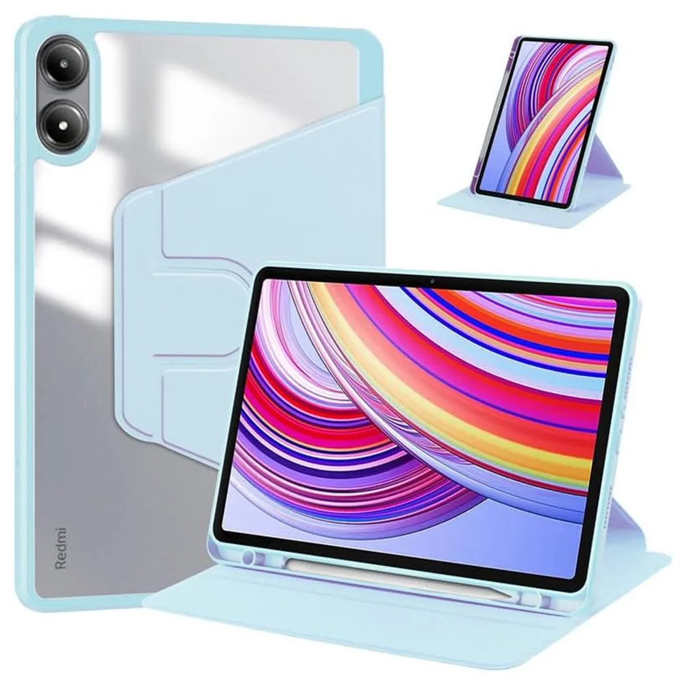 

For Redmi Pad Pro 12.1 inch 360 Rotating Magnetic Smart Tablet Cover For Xiaomi Redmi Pad Pro 12.1 2024 Case with Pencil Holder