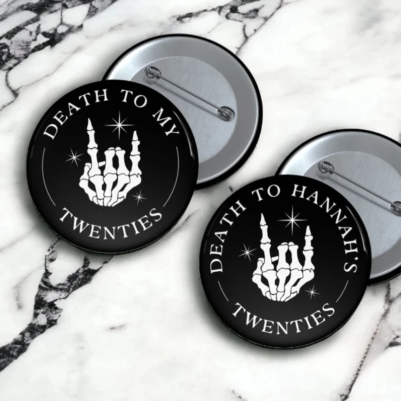 

5pcs Death to My Twenties Buttons – 30th Birthday Buttons for Her, RIP to My 20's Decor, 30th Birthday Party Supplies & Gift