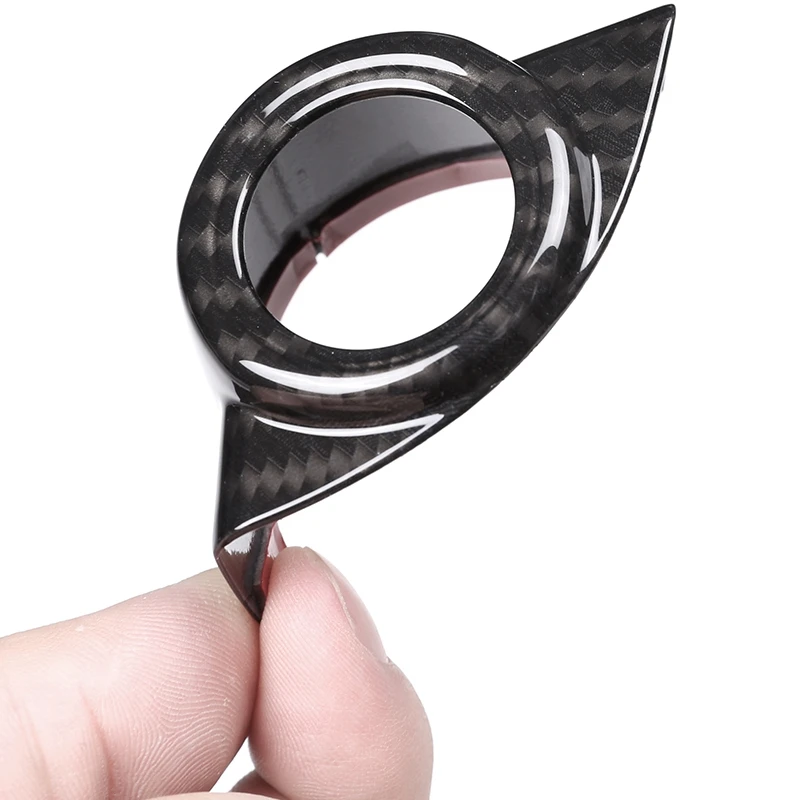 for Alfa Romeo Giulia Stelvio 2017 2018 Carbon Fiber Style ABS Plastic Car Start Engine Stop Cover Trim