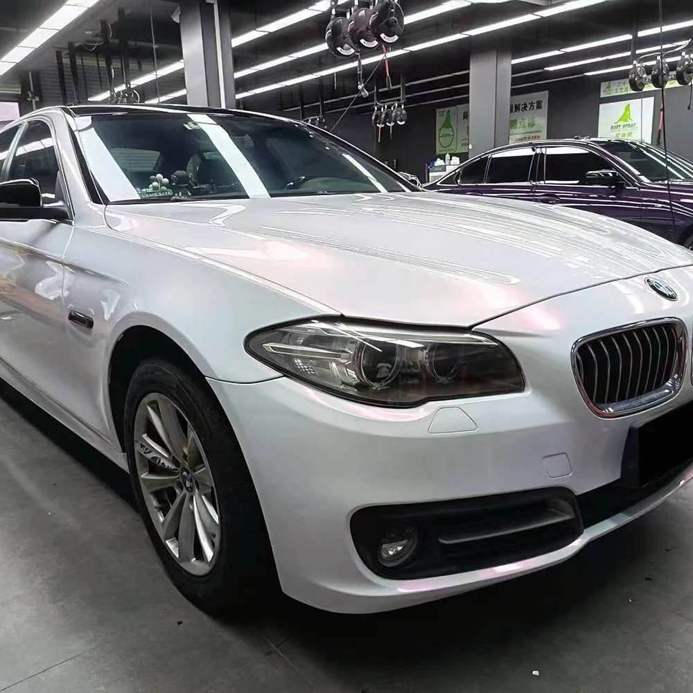 Gloss Chameleon Pink PET Car Wrap Film - High Stretch Easy Install Automotive Color Change Wrap Film